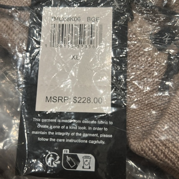 7 For All Mankind Merino Crewneck, Style# 7MC08K06, Size L & XL Beige - Picture 8 of 8